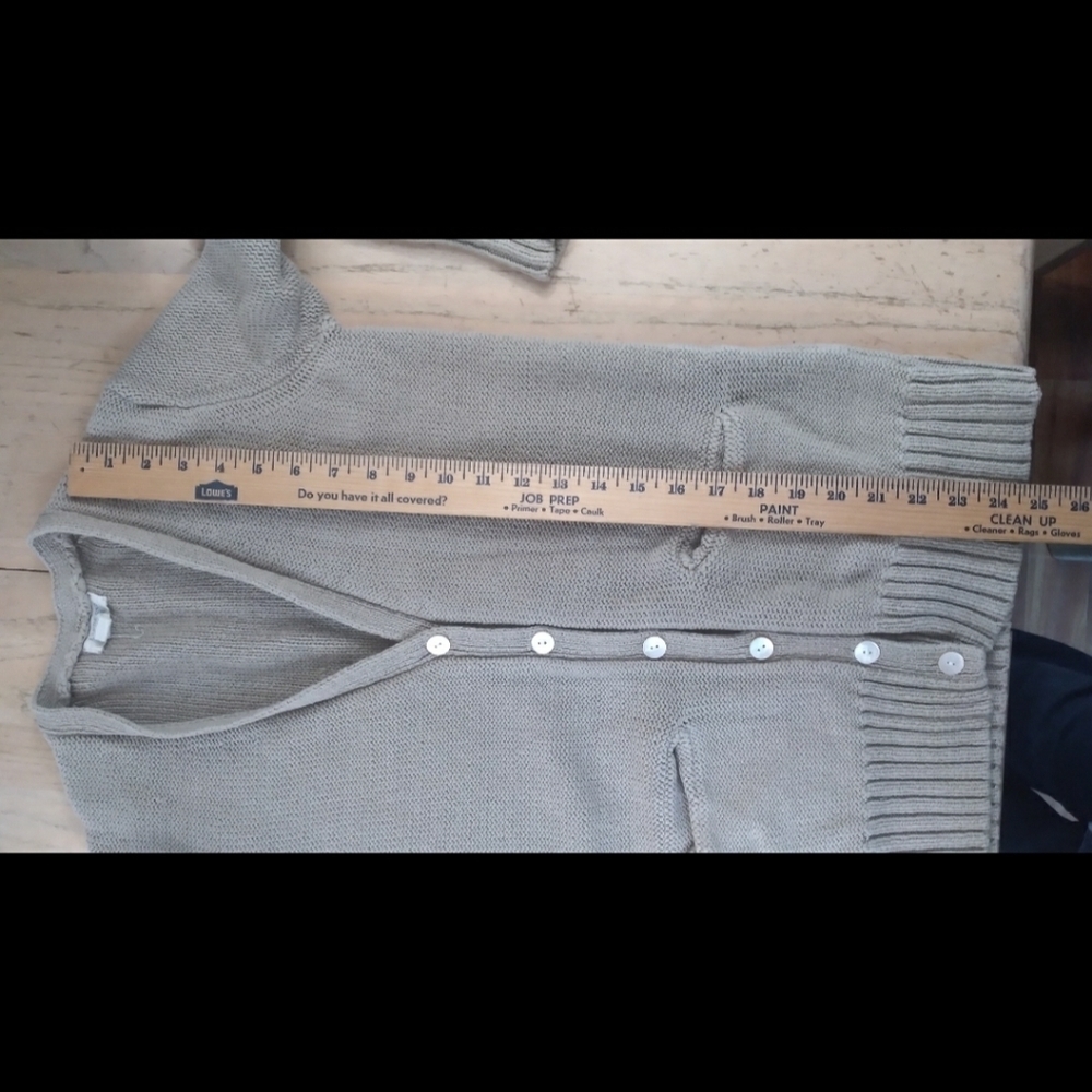 Lands End Canvas Chunky Button Front Cardigan - image 3